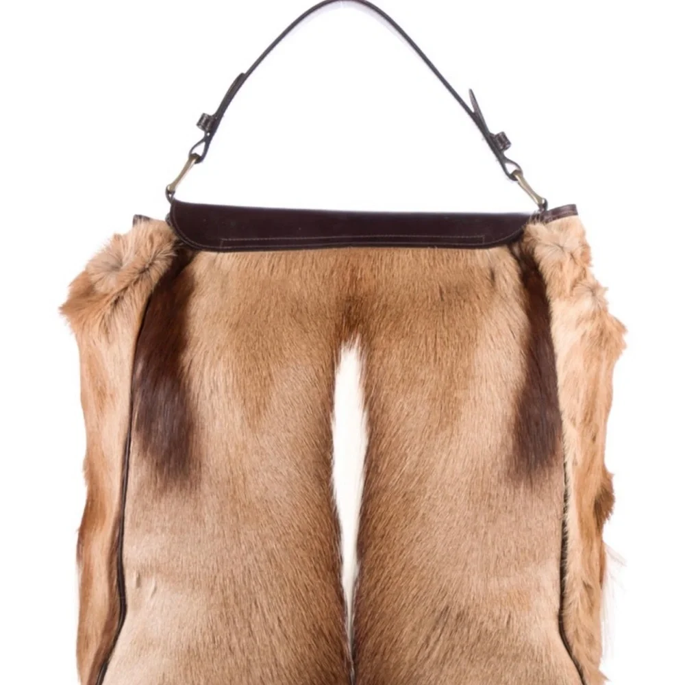 Ralph Lauren Collection Fall 2001 Springbok Hair Shoulder Bag - Picture 5 of 6